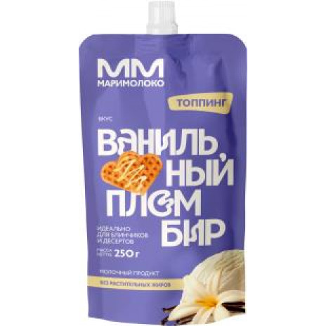 Топпинг  со вкусом "Ванильный пломбир" 1%  д/п 250 гр/24 
